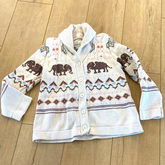 Peek Other - Peek Button down elephant sweater